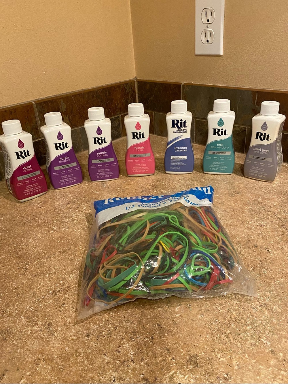 Rit All Purpose Liquid Dye Set of 7 NEW SEALED crafting